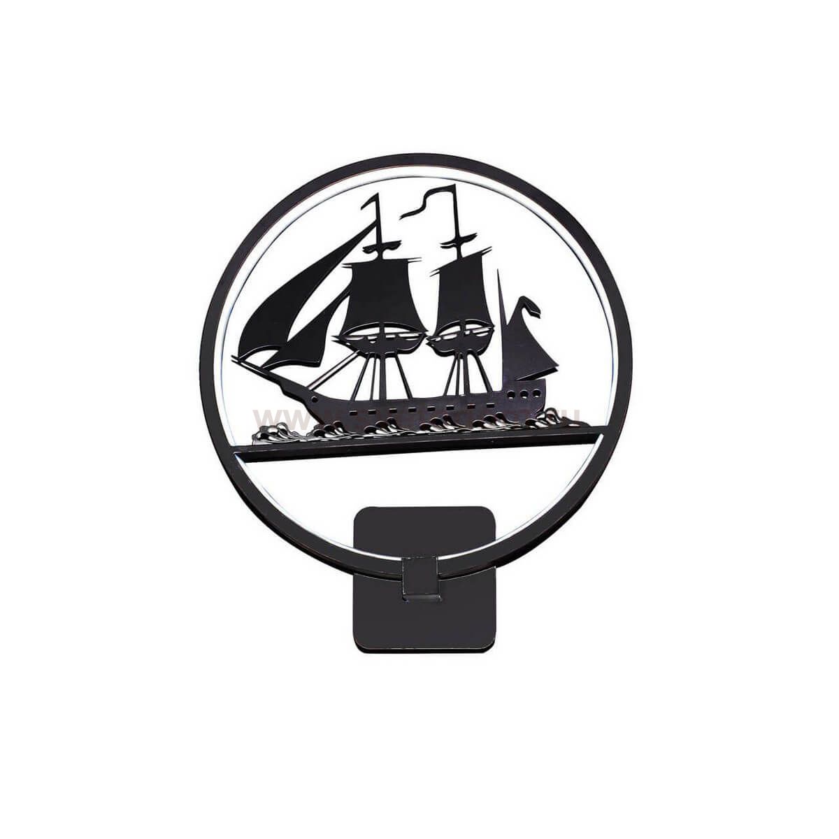 Светильник бра КОРАБЛЬ черный w30*8 h-35 LED 18W (4000K) Kink light 74110,4