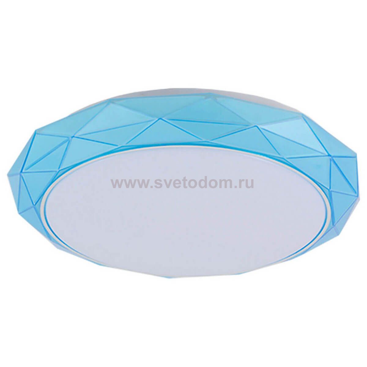 Светильник диммируемый КРИСТАЛЛ голубой d-50 h-7 Led 72W (3000-6000K) с пультом ДУ Kink light 74133,05