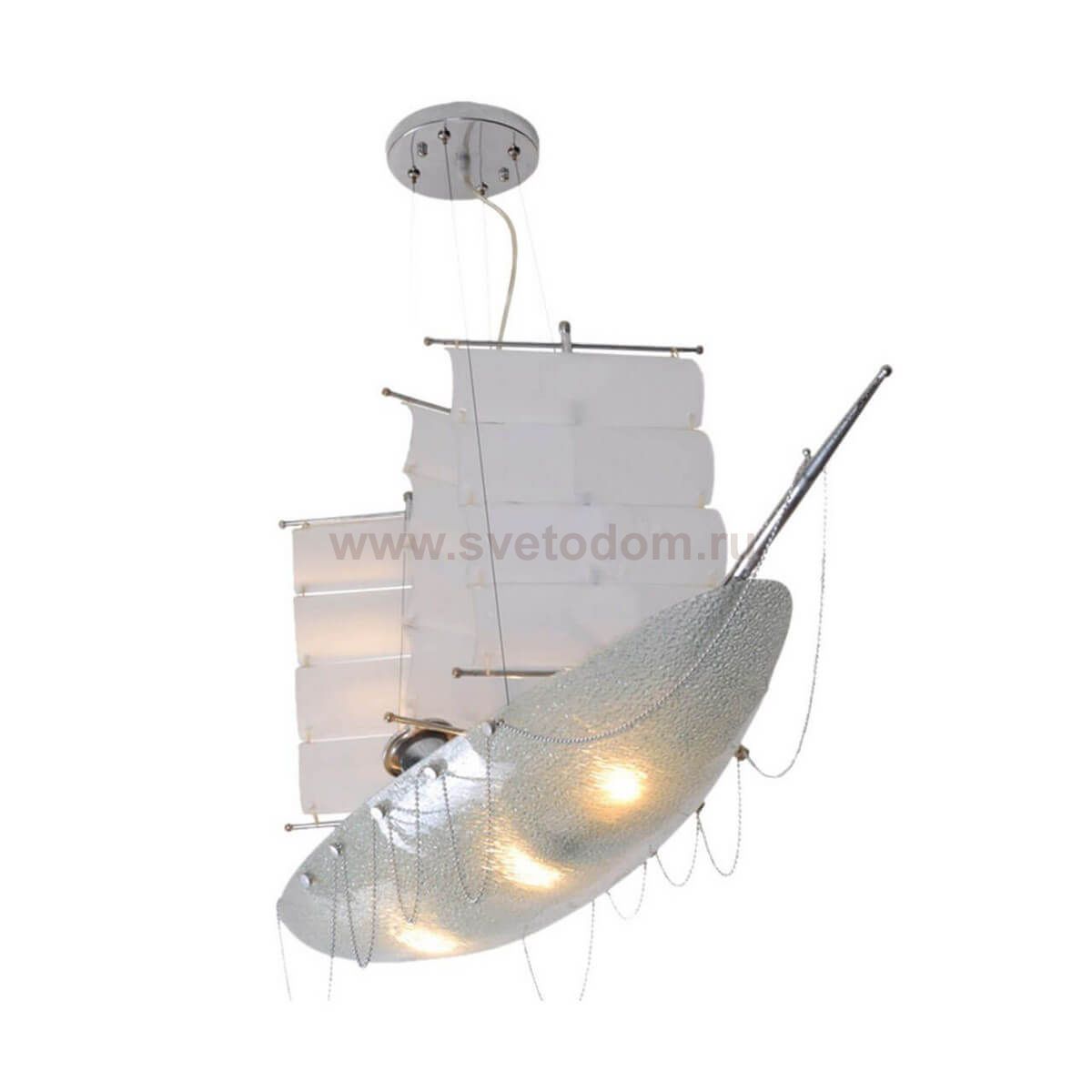 Подвесной светильник ПАРУСНИК w98*25 h80 E27 4*40w (с пультом ДУ) Kink light 7421