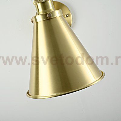 Бра Gloce Cone Shade Loft Industrial Metal Tall Gold ImperiumLoft 74698-22