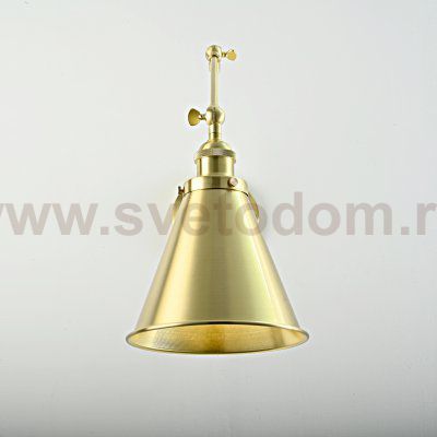 Бра Gloce Cone Shade Loft Industrial Metal Tall Gold ImperiumLoft 74698-22