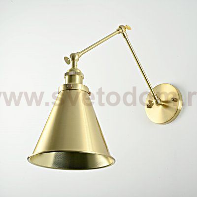 Бра Gloce Cone Shade Loft Industrial Metal Tall Gold ImperiumLoft 74698-22