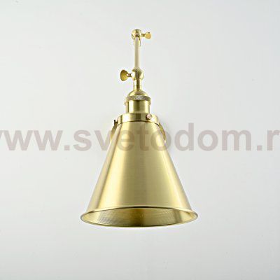 Бра Gloce Cone Shade Loft Industrial Metal Tall Gold ImperiumLoft 74698-22