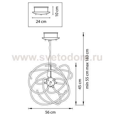 Люстра подвесная Lightstar 748124 Ciclone