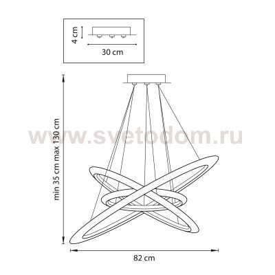 Люстра подвесная Lightstar 748144 Saturno