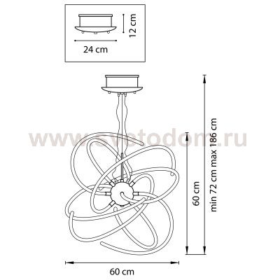 Люстра подвесная Lightstar 748154 Ciclone