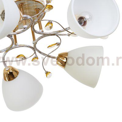 Светильник ЭкономСвет 7481/5WT+GD WT