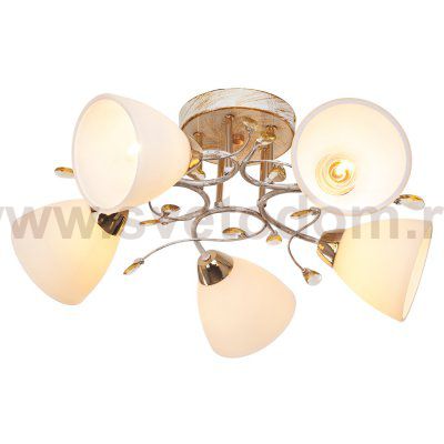 Светильник ЭкономСвет 7481/5WT+GD WT