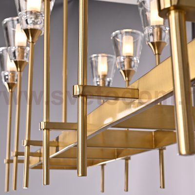 Люстра RH TORCHE DE VERRE Linear Chandelier 12 ImperiumLoft 74929-22
