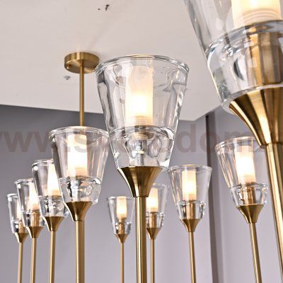 Люстра RH TORCHE DE VERRE Linear Chandelier 12 ImperiumLoft 74929-22