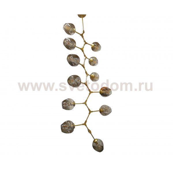 Люстра НИССА золото (медовые плафоны) h-225 w75*30 Е27 12*40W Kink light 07512-12,33