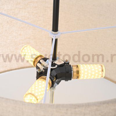Люстра RH ROUND Linen Shade Pendant ImperiumLoft 75147-22