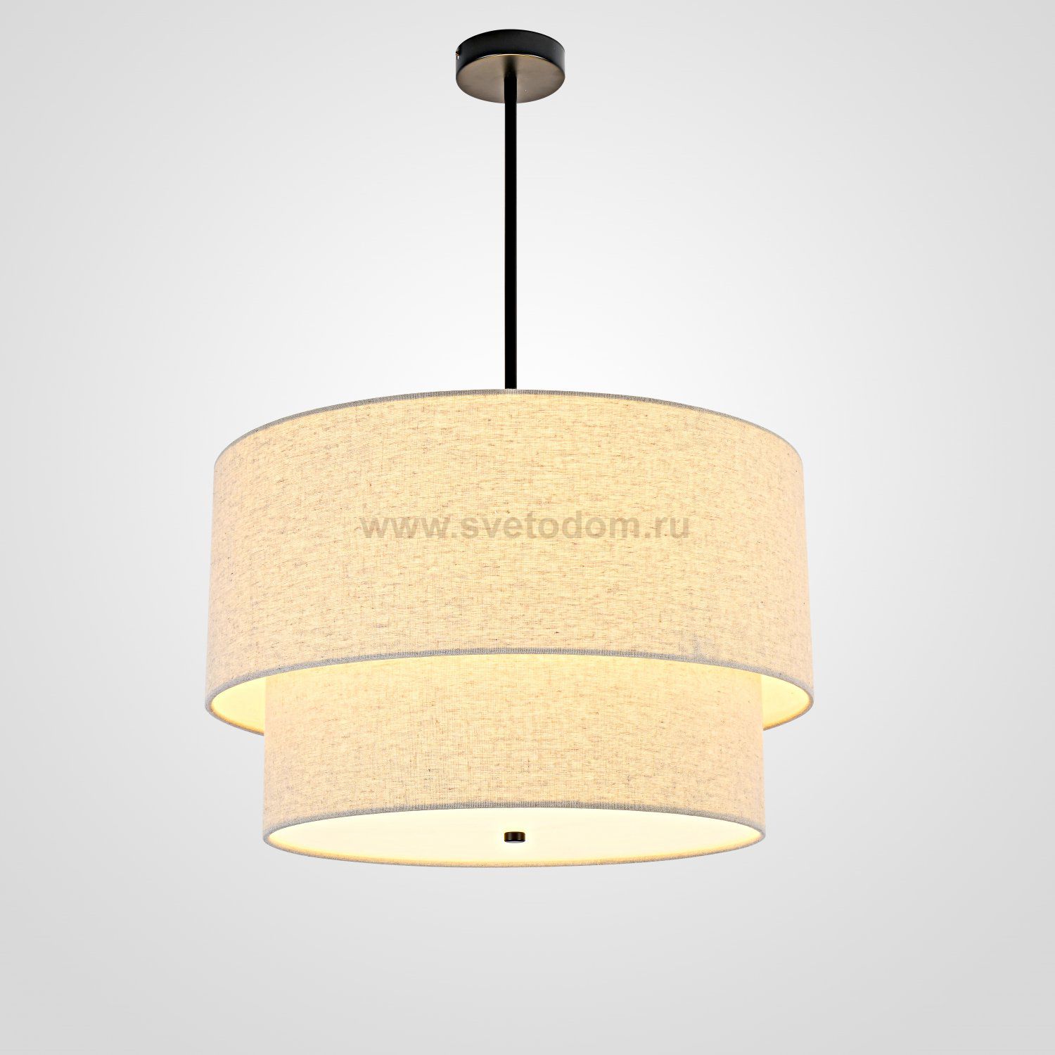 Люстра RH TWO-TIER ROUND Shade Linen ImperiumLoft 75148-22