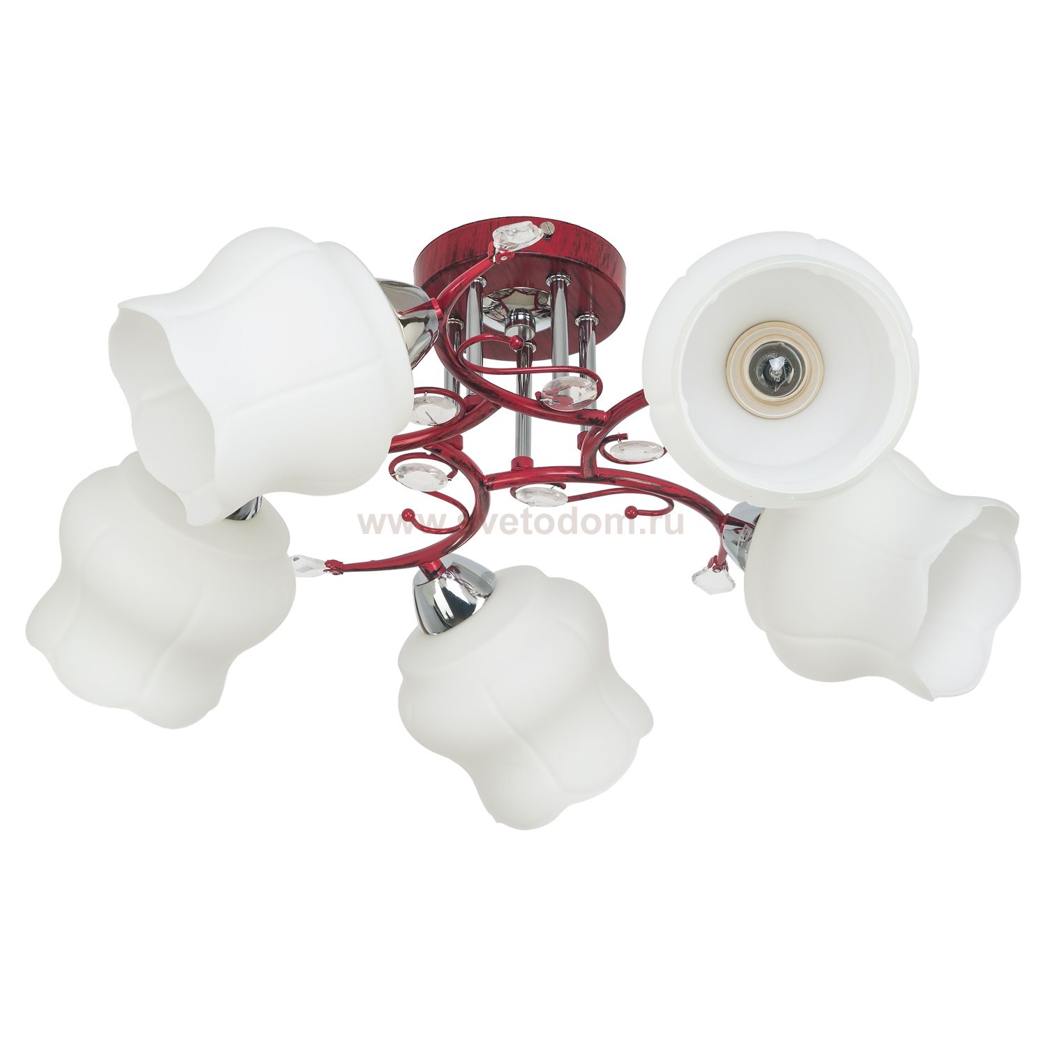Люстра эконом Экономсвет 7519/5RD WT