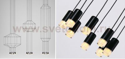 Люстра Vibia Wireflow Chandelier 0378 LED Suspension 42 lamp ImperiumLoft 75393-22