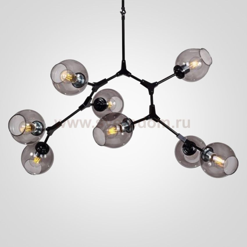 Люстра branching bubble Chandelier 8 Black ImperiumLoft 75709-22