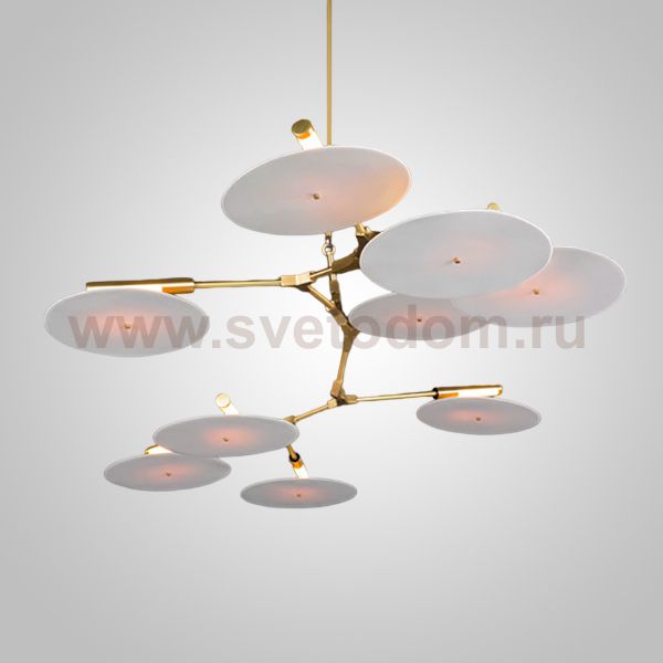 Люстра White Disc 9 ламп ImperiumLoft 75721-22