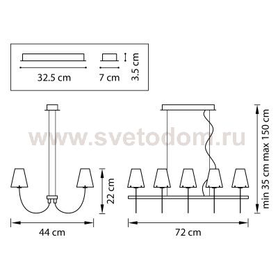 Люстра подвесная Lightstar 758107 Diafano