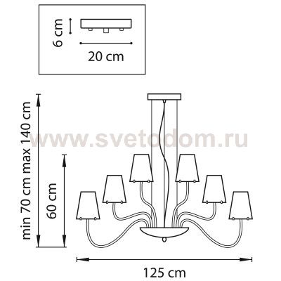 Люстра подвесная Lightstar 758212 Diafano