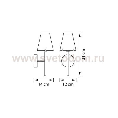 Светильник бра Lightstar 758612 Diafano