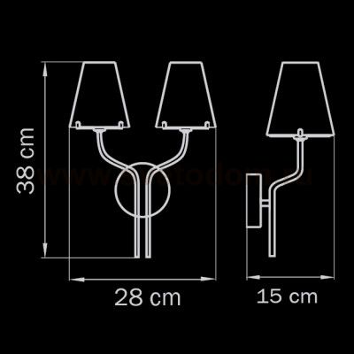 Светильник бра двойное Lightstar 758624 Diafano