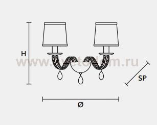 Настенный светильник Masiero CLASSICA 7600 A2