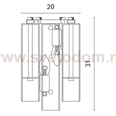 Настенный светильник Divinare CASCATA 7666/17 AP-2