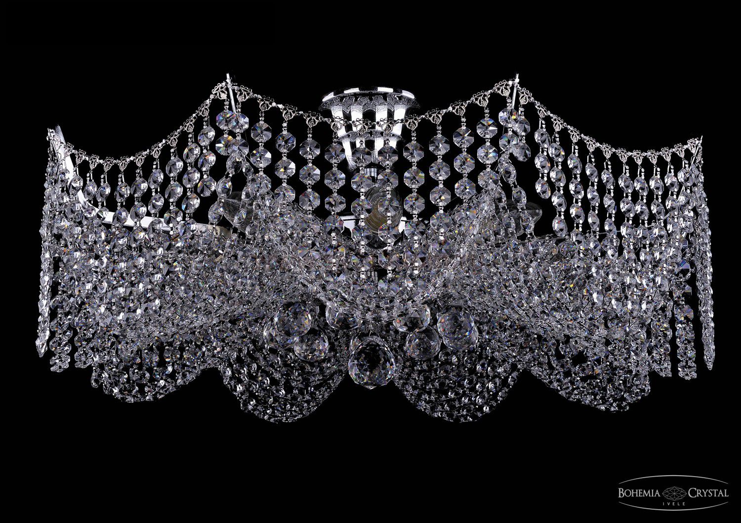 Люстра хрустальная Bohemia Ivele 7708/9/Ni