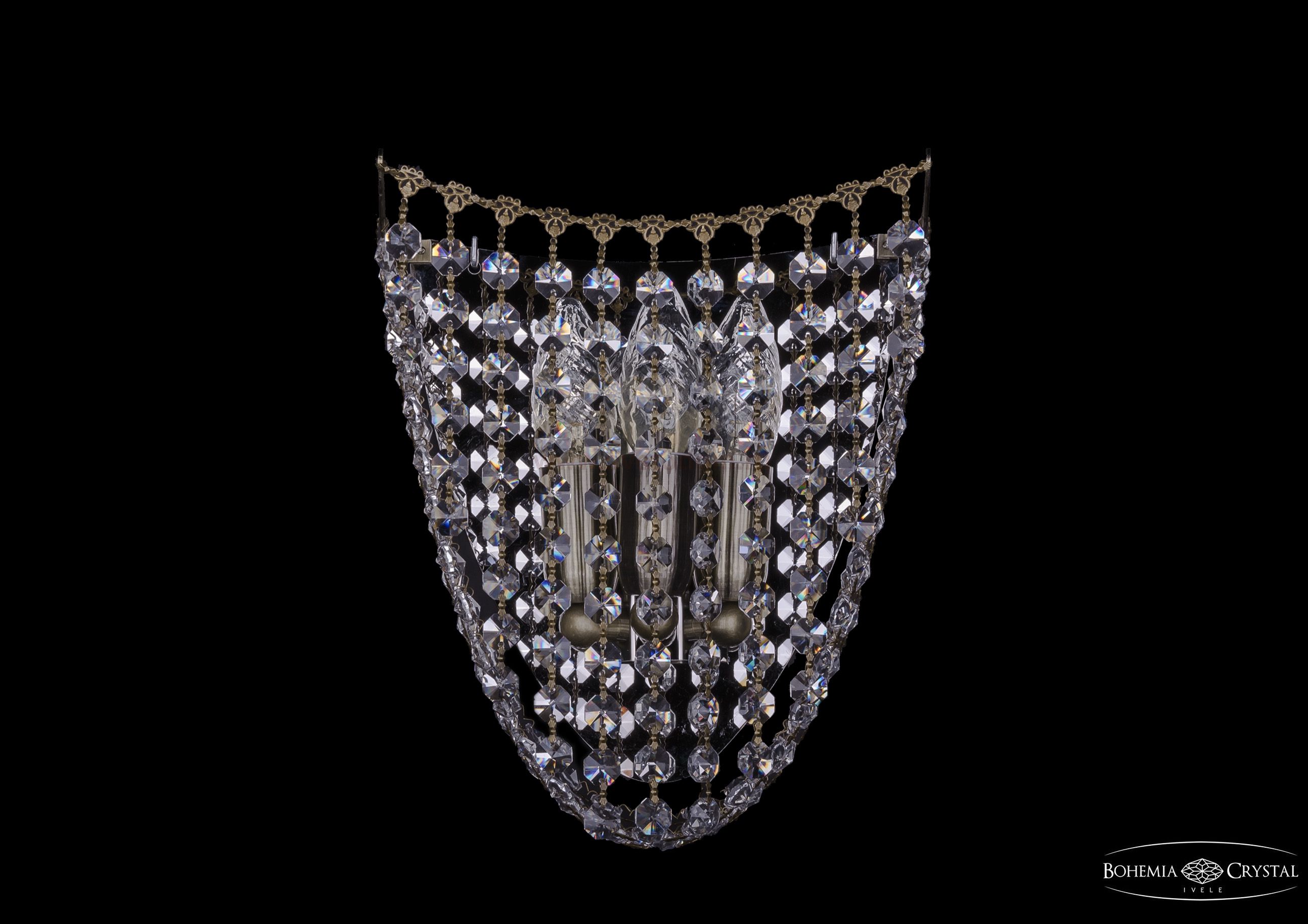 Светильник настенный бра Bohemia Ivele 7708/3/S/Pa