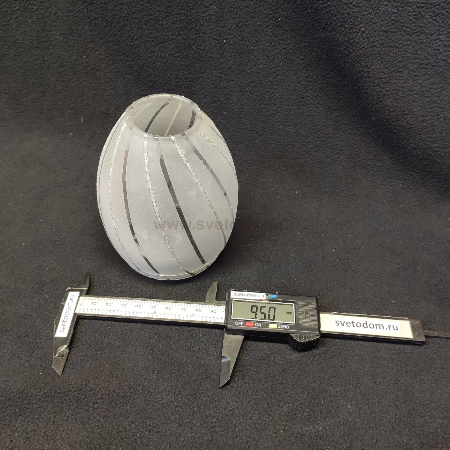 Плафон стекло с узором 95*115мм E14 (38мм посадка) Velante 771-107