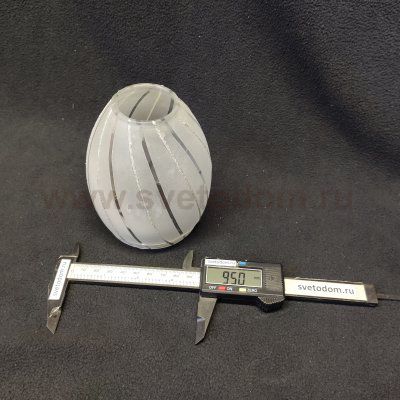 Плафон стекло с узором 95*115мм E14 (38мм посадка) Velante 771-107