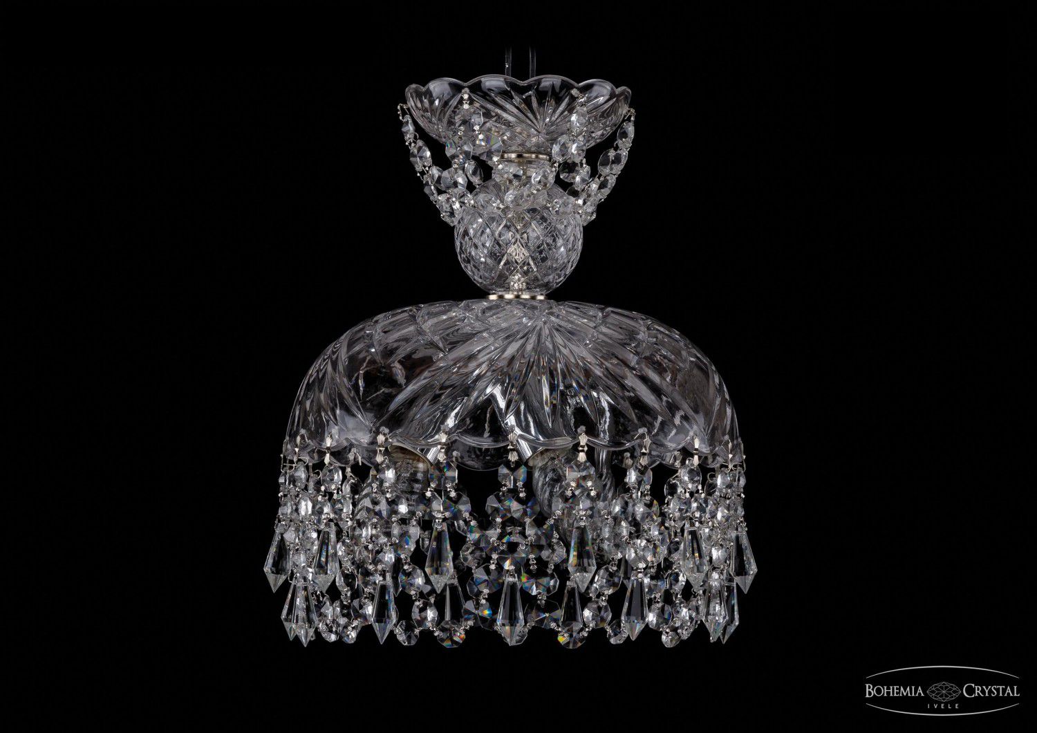 Люстра хрустальная Bohemia Ivele 7715/25/Ni/Drops