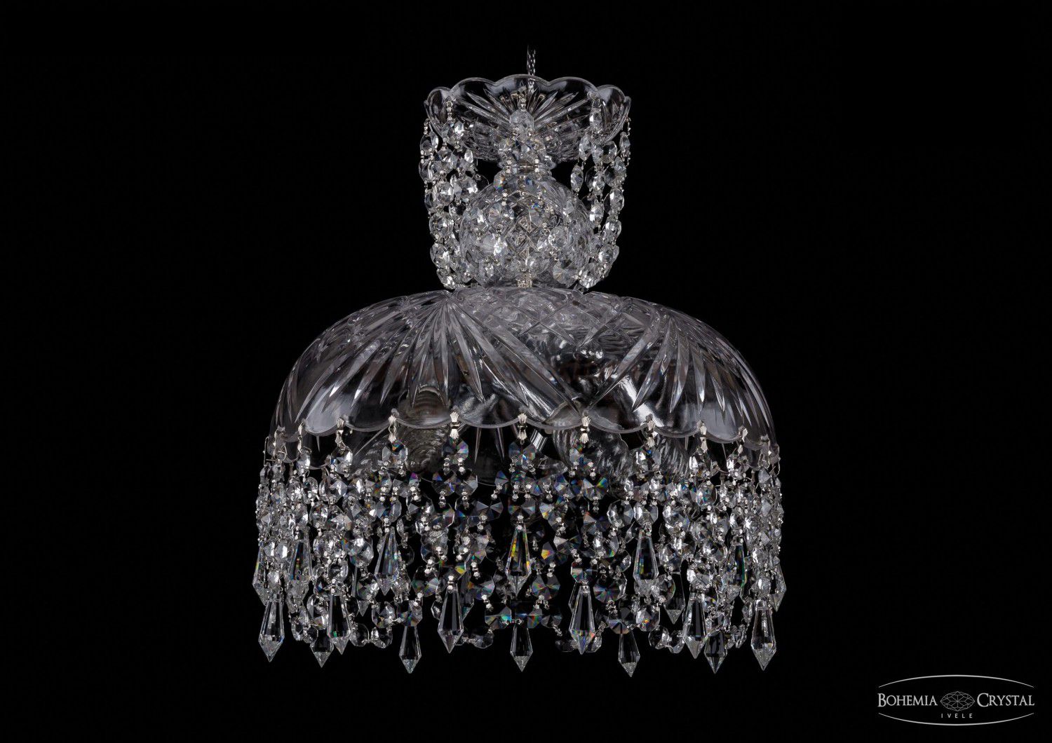 Люстра хрустальная Bohemia Ivele 7715/30/Ni/Drops