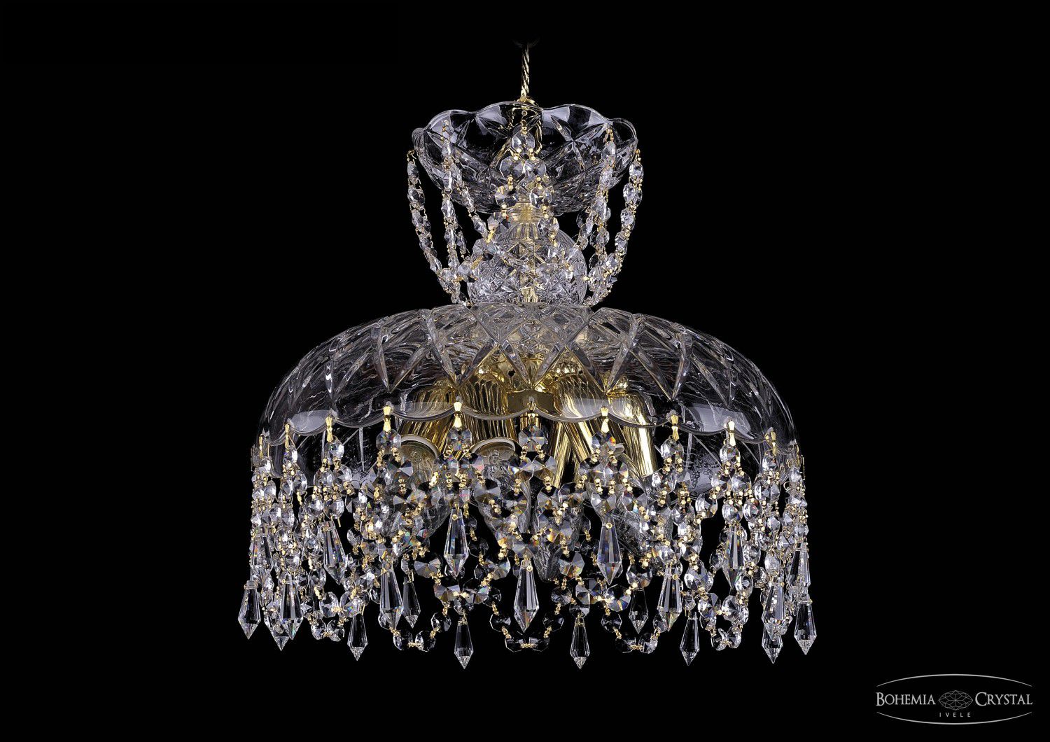 Люстра хрустальная Bohemia Ivele 7715/35/G/Drops