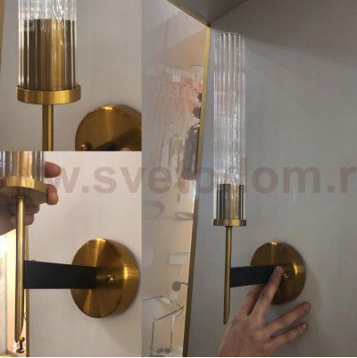 Настенный светильник Alouette 1 brass