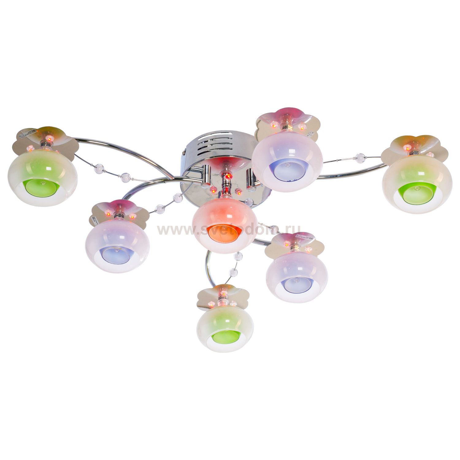 Люстра галогенная Экономсвет 7732/7CR RC MIXLED