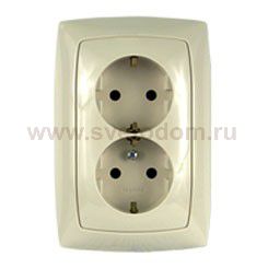 Suno Слоновая кость Розетка 2-ная 774625