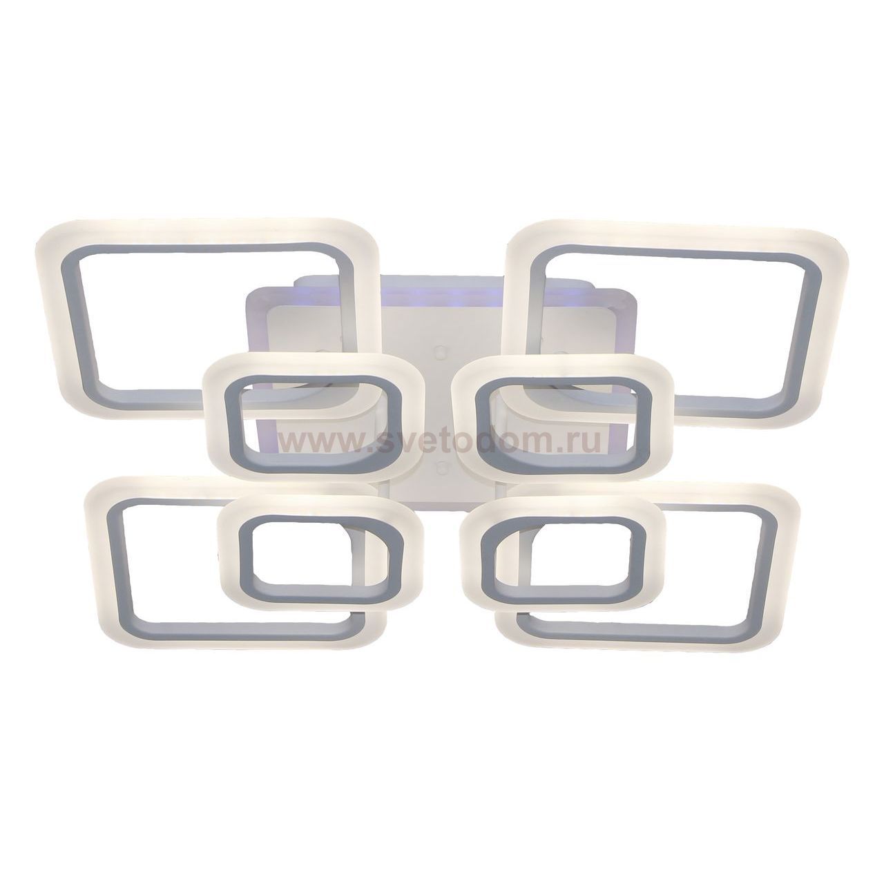 Светильник диммируемый КВАДРО белый w68*68 h13 Led 121W (3000K-6000К) с пультом ДУ Kink light 7811