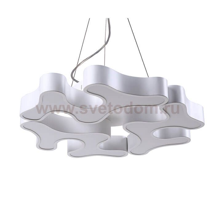 Подвесной светильник диммируемый КЛЯКСА белый d62 h150 Led 87W (3000-6000K) пульт ДУ Kink light 78259