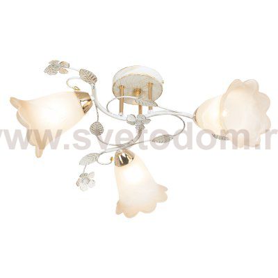 Потолочный светильник Экономсвет 7838/3FGD+WT WT+BR