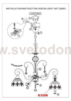 Люстра Odeon light 3208/5 MILAGROS