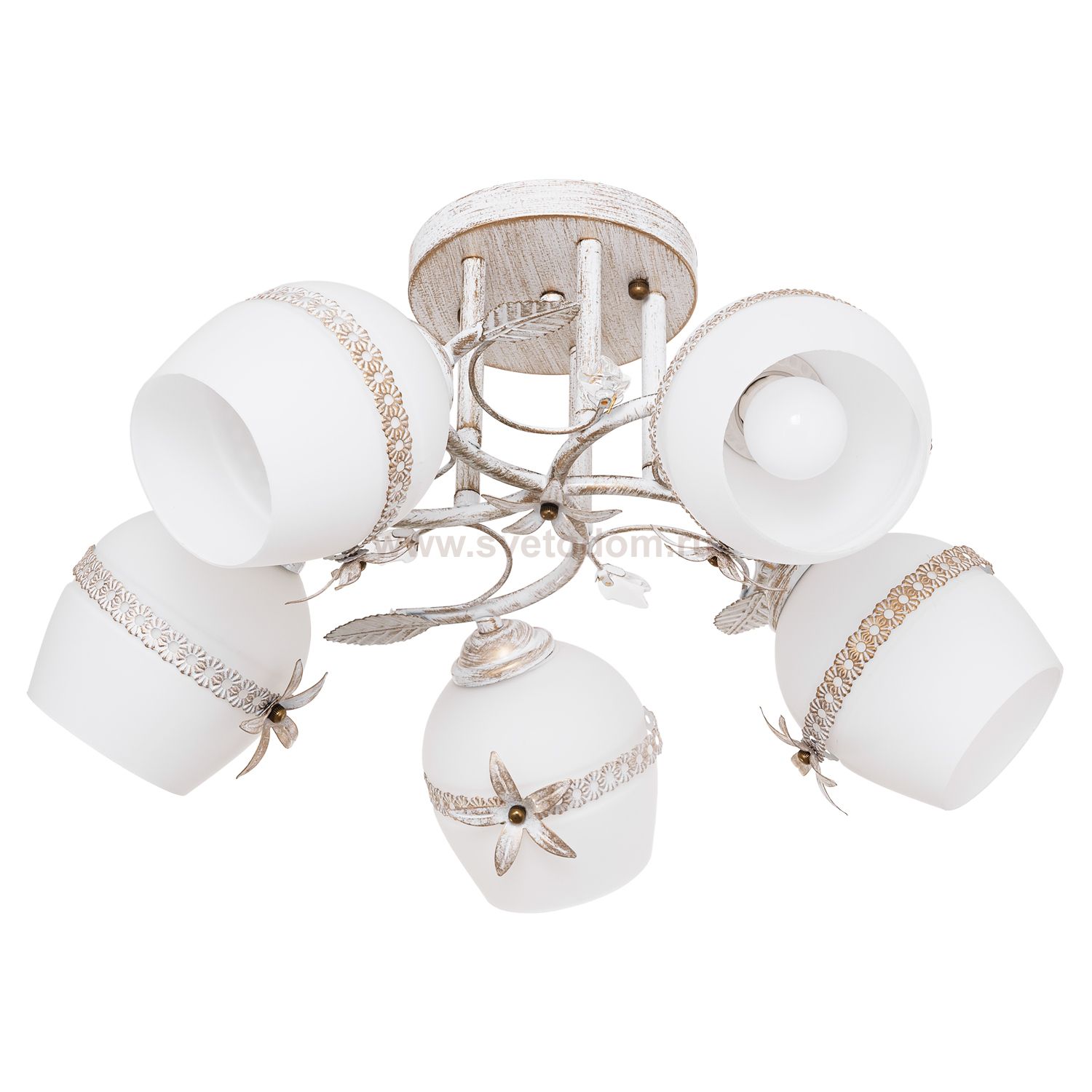 Светильник ЭкономСвет 7866/5WG WT+WG