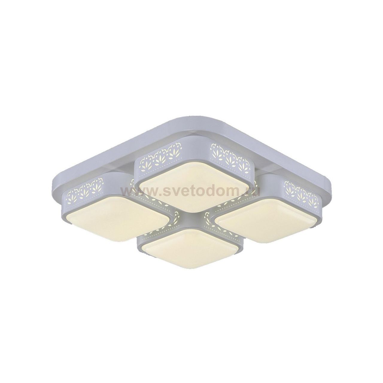 Светильник ЛАБИРИНТ белый w:45*45 h8 led 30W (3000K-6000K) с пультом ДУ Kink light 7919