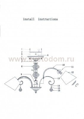 Люстра потолочная Lightstar 796053 Esedra