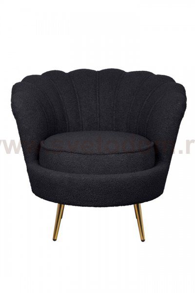 Низкое кресло Pearl Black Boucle MAK interior 7LV29040-BBU Черный
