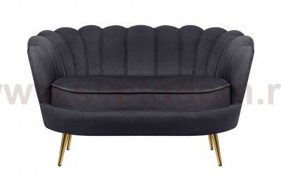 Дизайнерский двухместный диван Pearl Double Black MAK interior 7LV29042-B Черный
