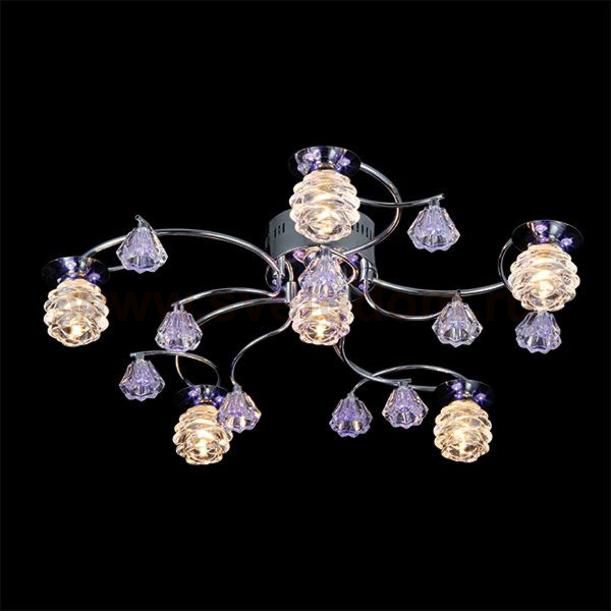 Светильник Eurosvet 80002/6 хром/синий+красный+фиолетовый