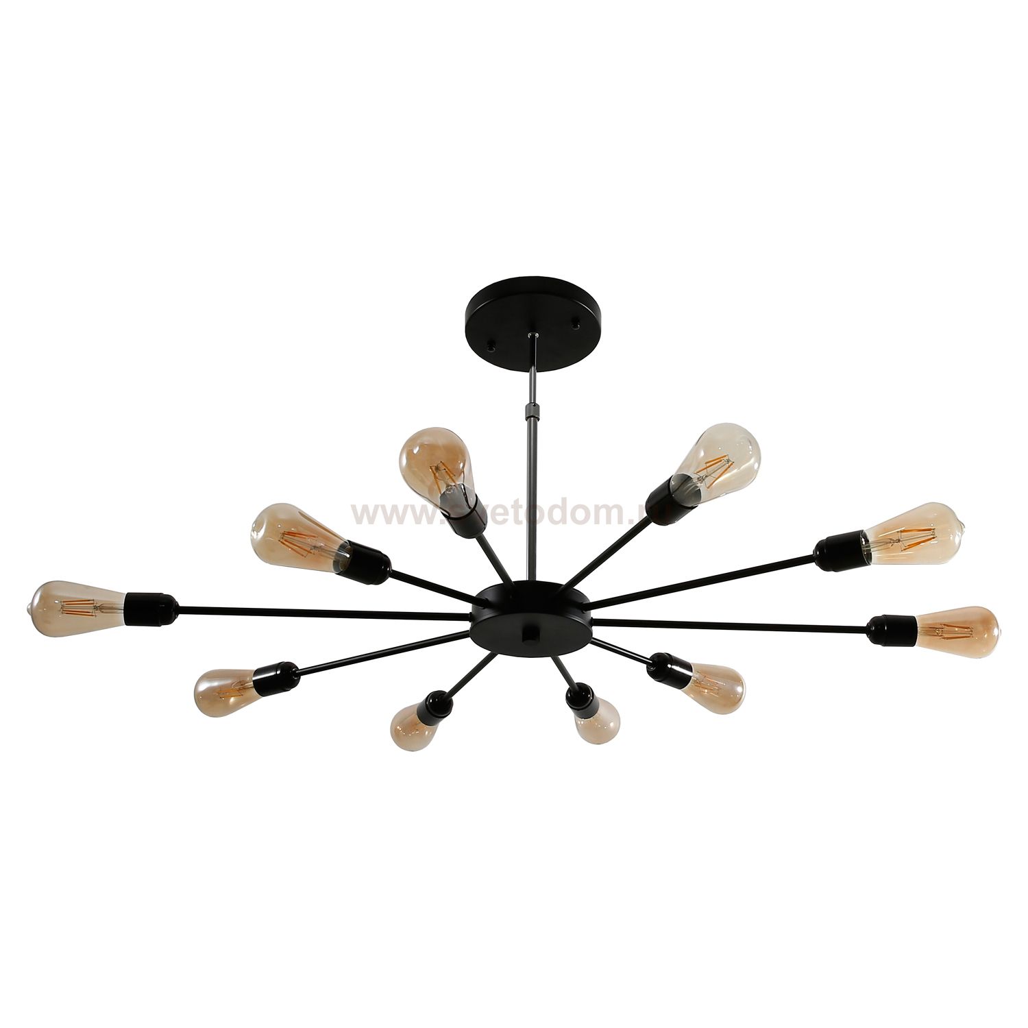 Люстра лофт стиля Экономсвет 80008/10BK