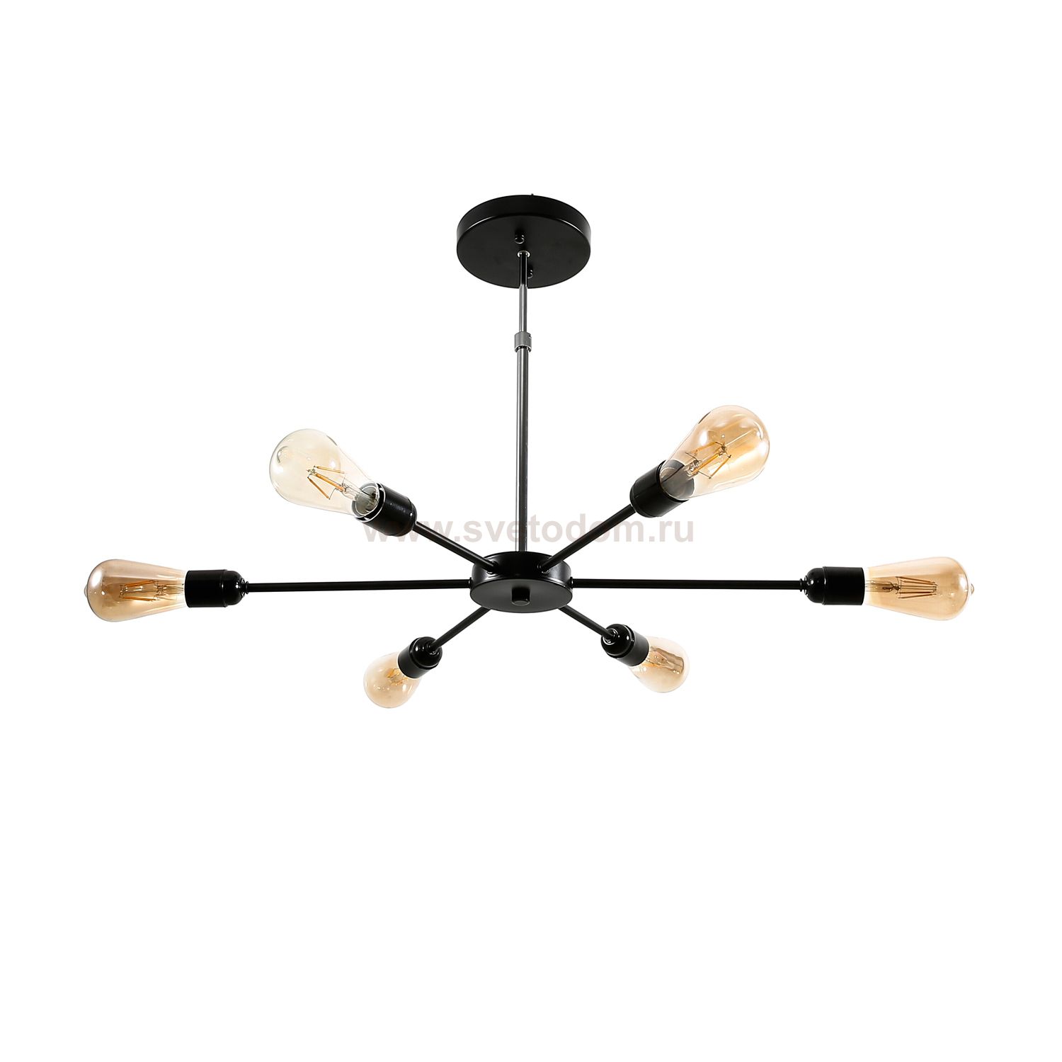 Потолочный светильник лофт 80008/6BK Экономсвет