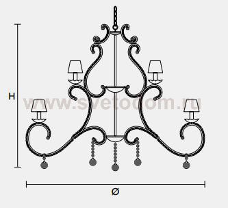 Подвесной светильник Masiero CLASSICA 8010 24